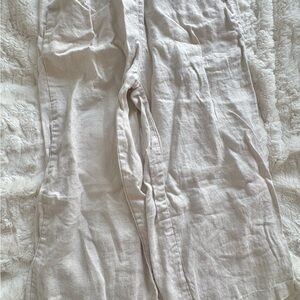 Beige Linen Pants